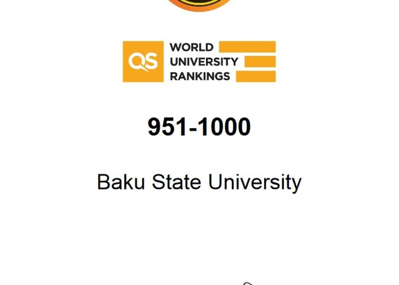 BDU beynəlxaq reytinqdə TOP-1000 universitetdən biridir